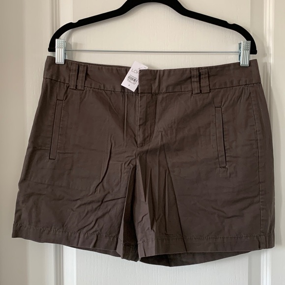 LOFT Brown 100% Cotton 5.5” Inseam Shorts Size 8 New With Tag - Picture 1 of 14